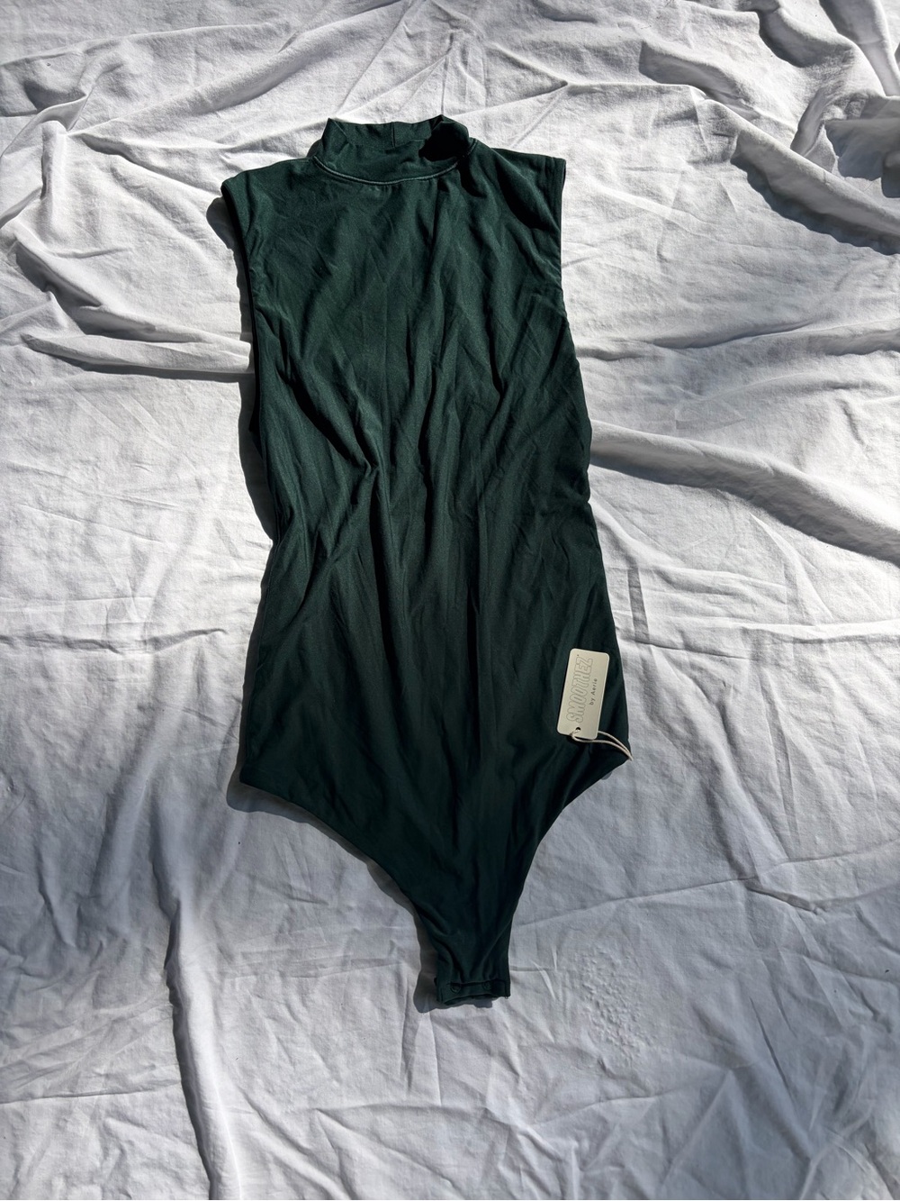 SMOOTHEZ by Aerie High Neck Bodysuit in dark green